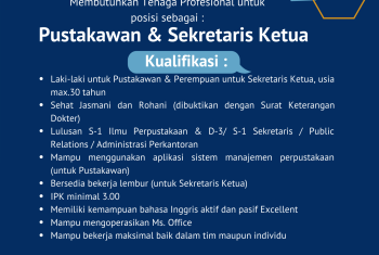 KESEMPATAN BERKARIR SEBAGAI PUSTAKAWAN DAN SEKRETARIS KETUA