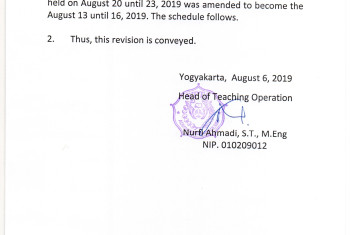RALAT PELAKSANAAN UJIAN REMIDI SEMESTER GENAP TAHUN AKADEMIK 2018/2019