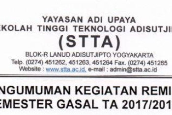 PENGUMUMAN KEGIATAN REMIDI SEMESTER GASAL TA 2017/2018