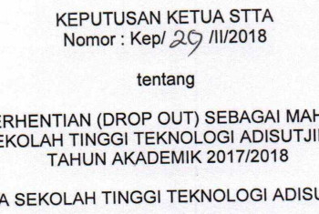 PEMBERHENTIAN (DROP OUT) SEBAGAI MAHASISWA