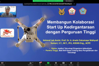 REKTOR ITD ADISUTJIPTO MENJADI PEMATERI DALAM WEBINAR “MENYONGSONG KEBANGKITAN START UP KEDIRGANTARAAN INDONESIA”