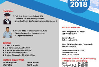 UPCOMING EVENT 2018 : SENATIK 2018